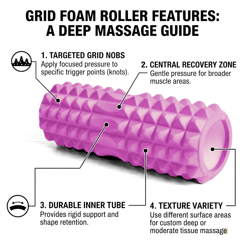 Foam Massage Roller - Dark Pink