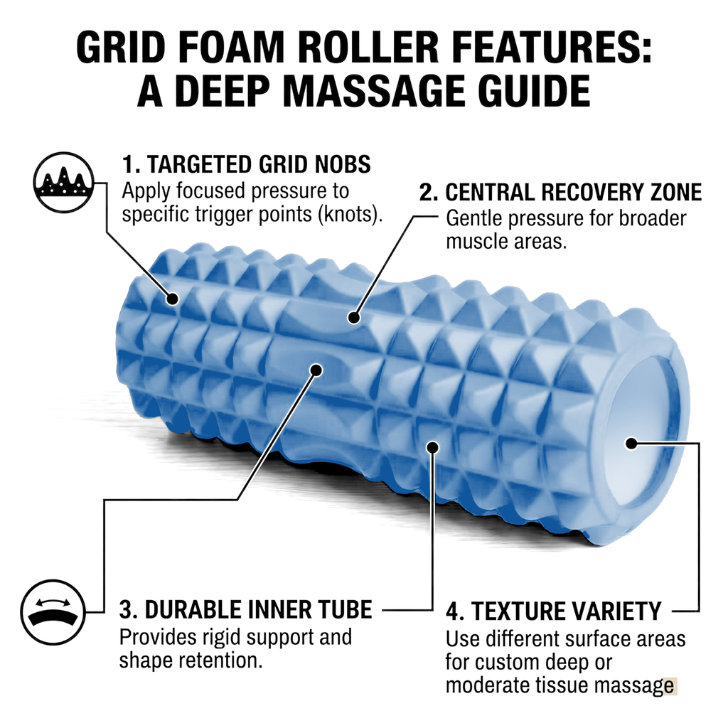 Foam Massage Roller - Blue