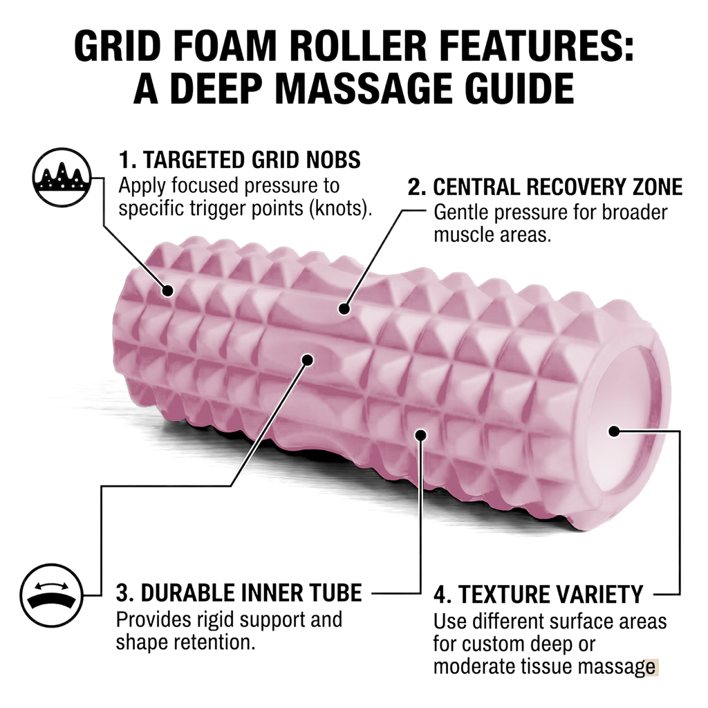Foam Massage Roller - Light Pink