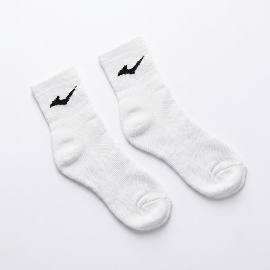 LANS Sports Crew Socks (White)