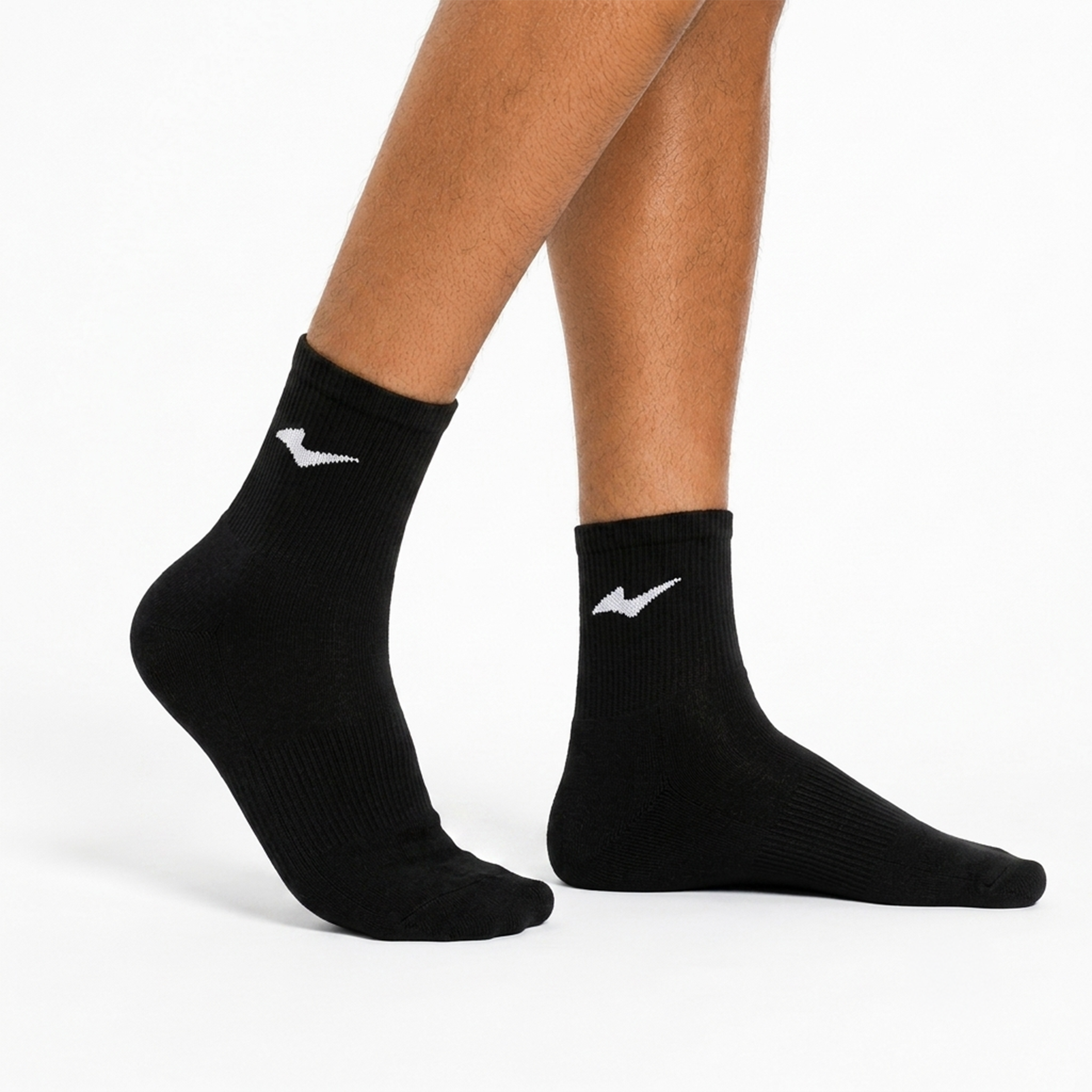 LANS Sports Crew Socks (Black)