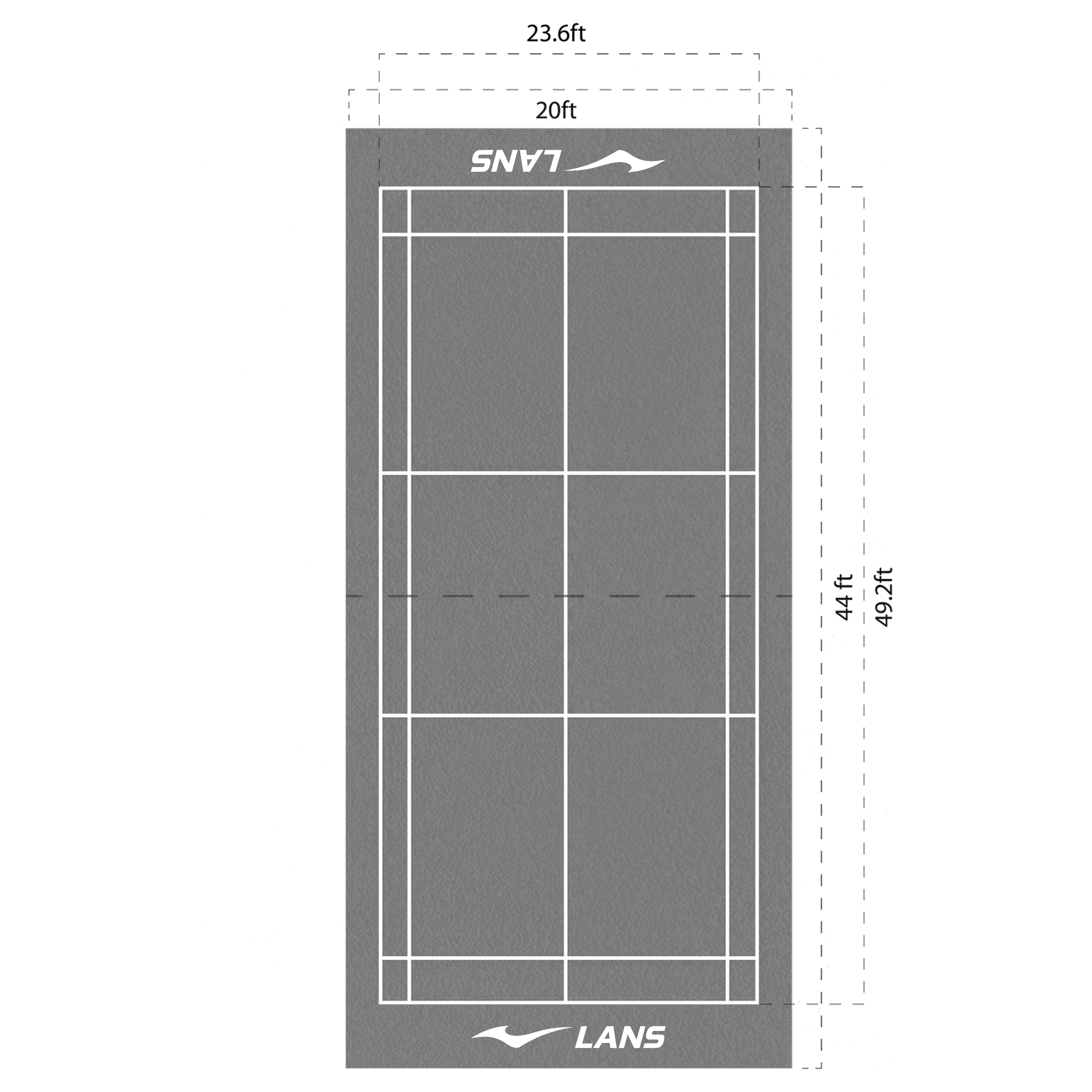 LANS Court Mat - Gray