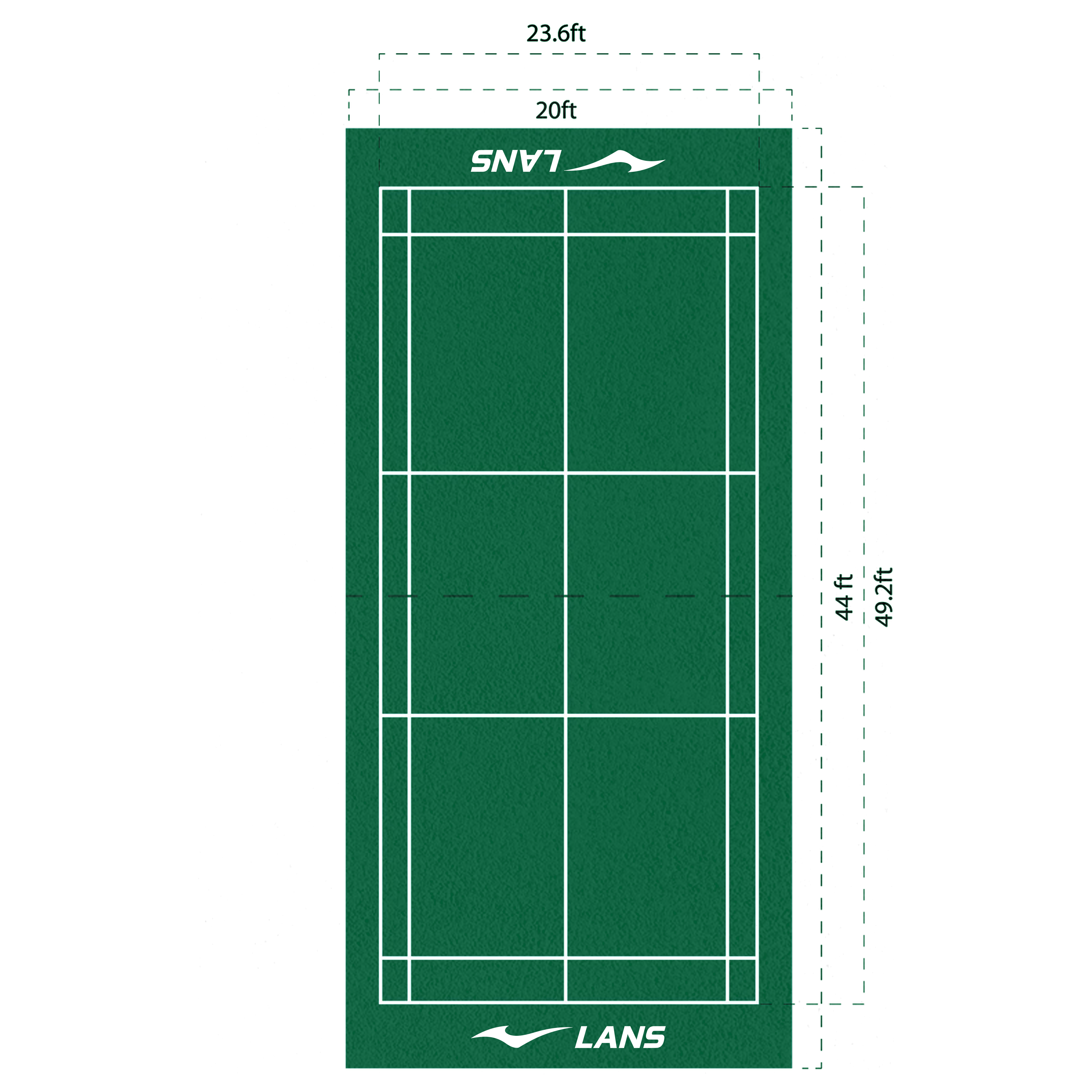 LANS Court Mat - Green