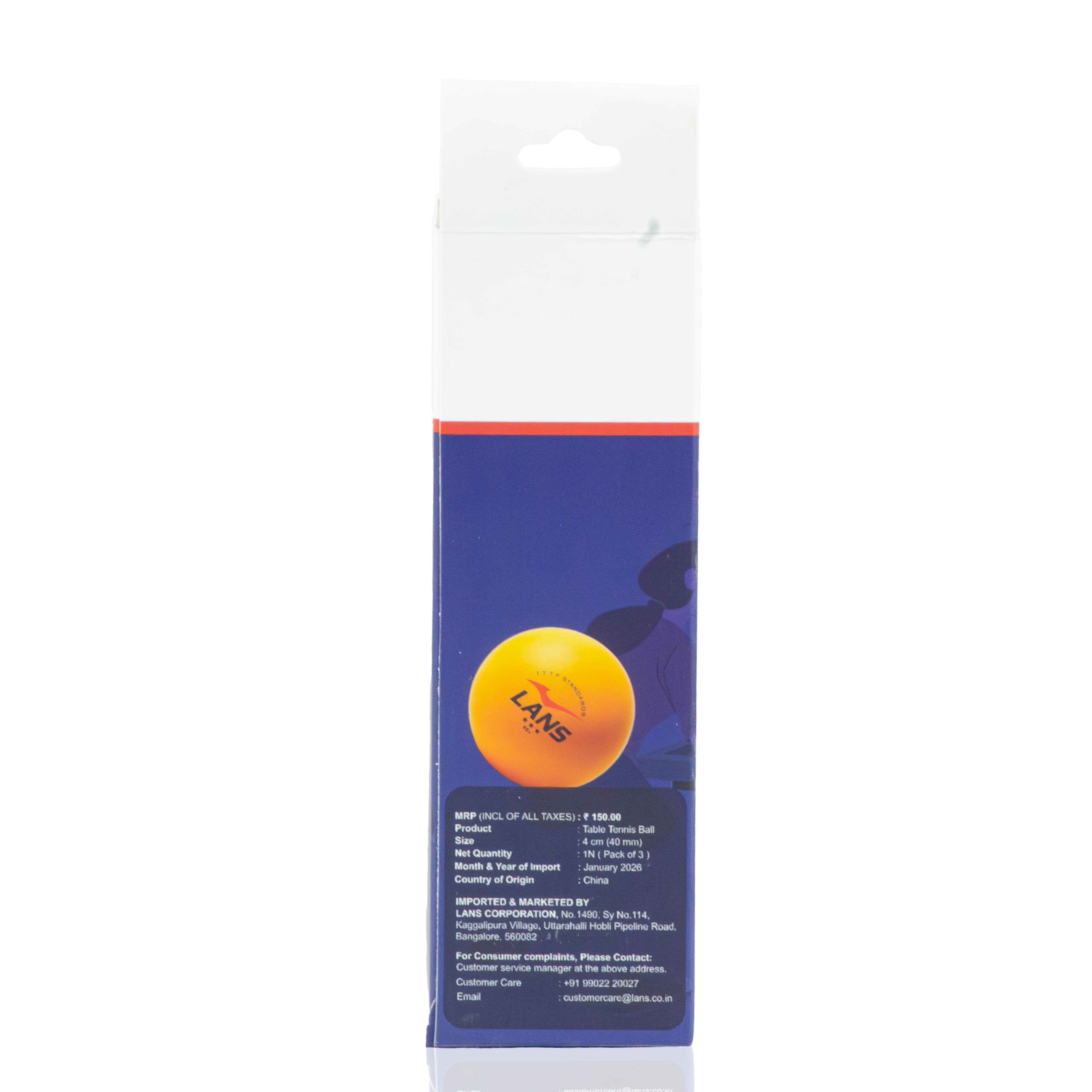 Table Tennis Ball - White (Pack of 3)